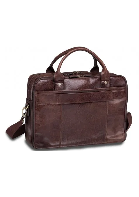 Mancini Arizona Double Compartment Briefcase for 15.6'' Laptops