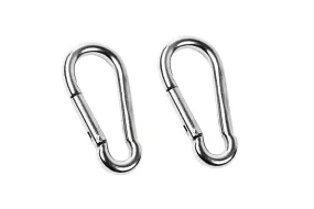 Marine City 316 Stainless-Steel 2-3/4” Carabiners/Clip Snap Hook for Climbing, Fishing, Hiking (2pcs)