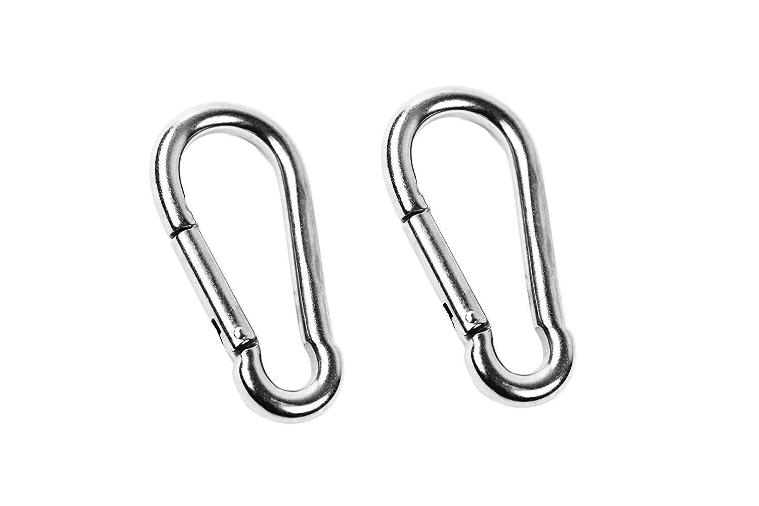 Marine City 316 Stainless-Steel 2-3/4” Carabiners/Clip Snap Hook for Climbing, Fishing, Hiking (2pcs)