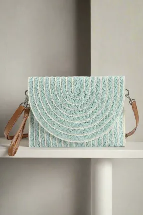 MB0215 Georgia Striped Straw Crossbody/Clutch