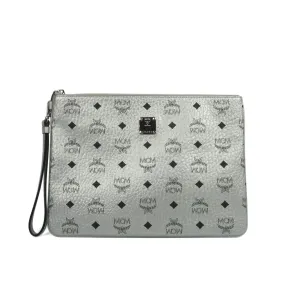 MCM Clutch Silver