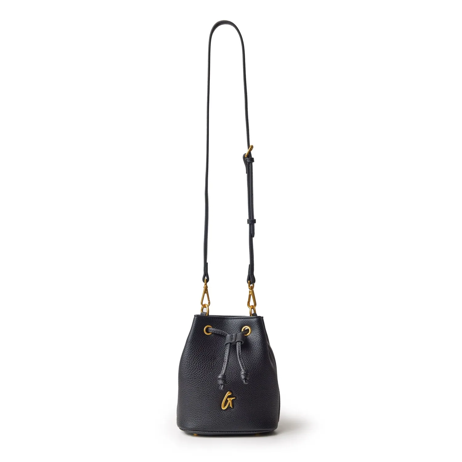 MINI PEBBLE BUCKET BAG - BLACK