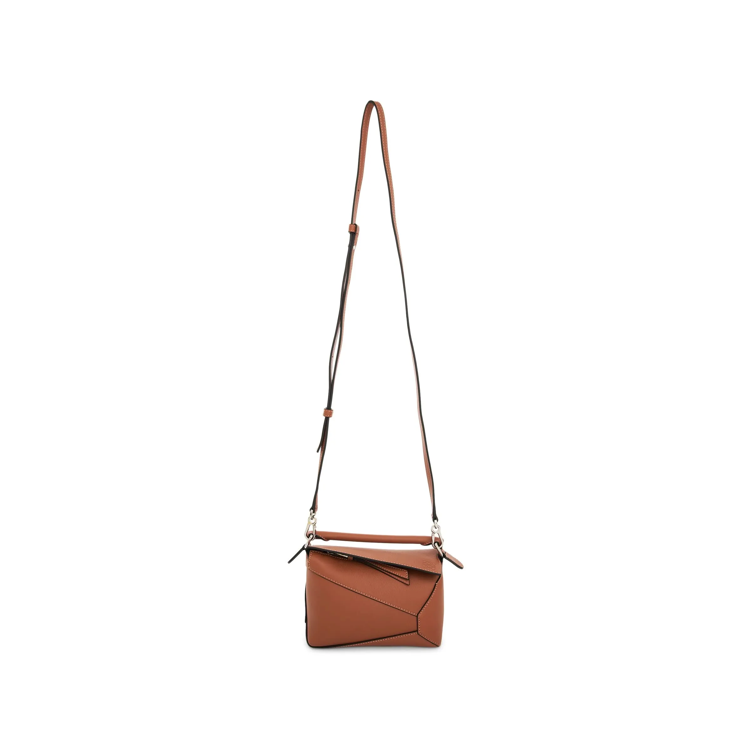 Mini Puzzle Edge Bag in Tan