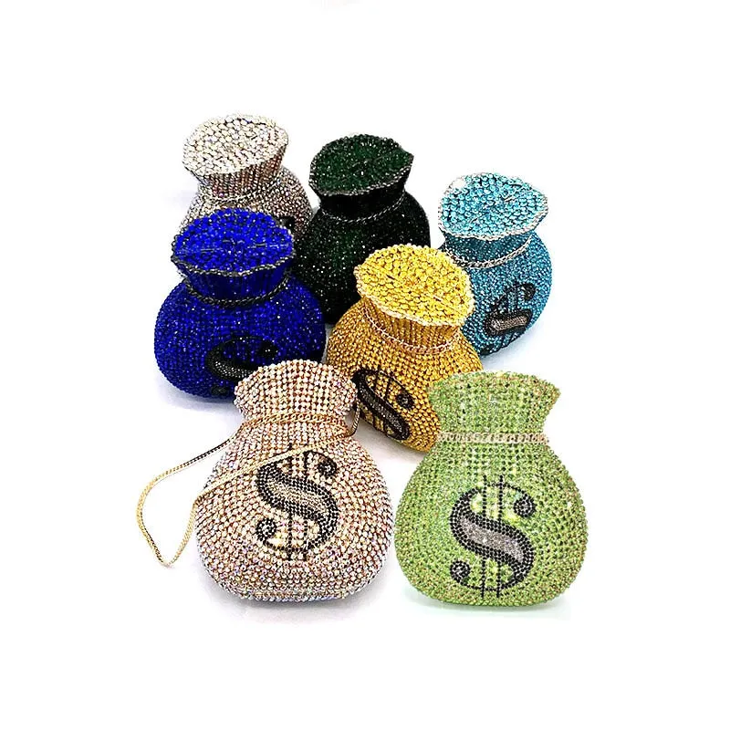 Money Bags Rich Dollar Clutch Purse Special Occasion Handbag