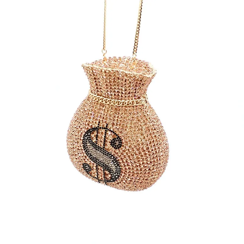 Money Bags Rich Dollar Clutch Purse Special Occasion Handbag