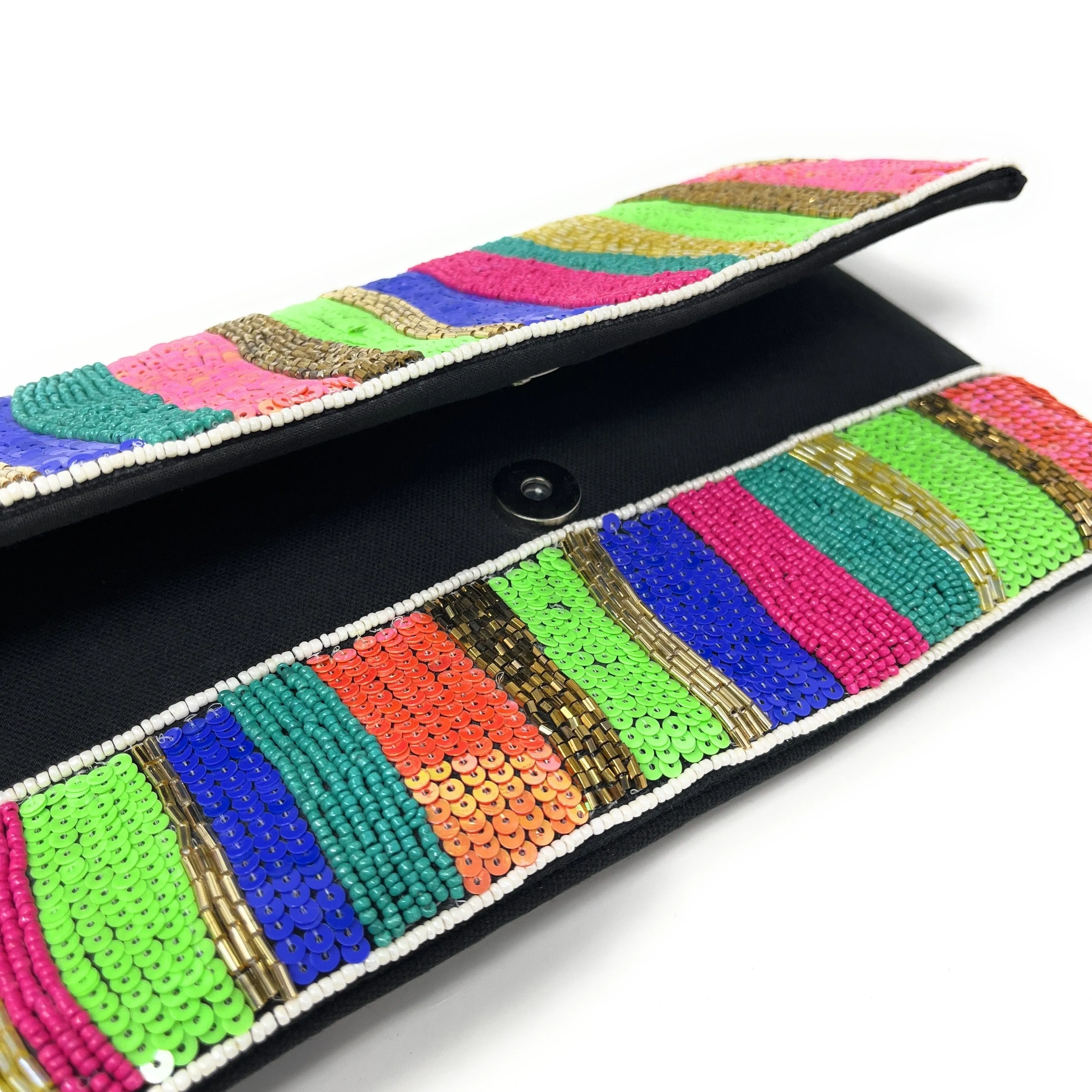 Multicolor Sequin Bead Clutch Purse