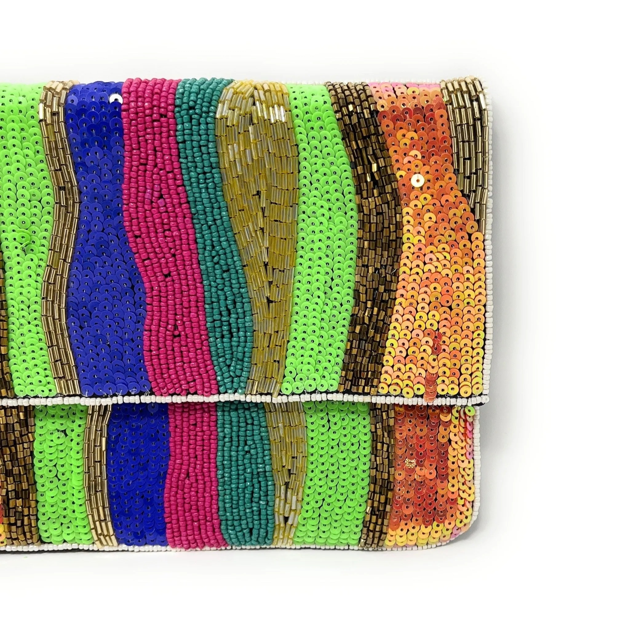 Multicolor Sequin Bead Clutch Purse