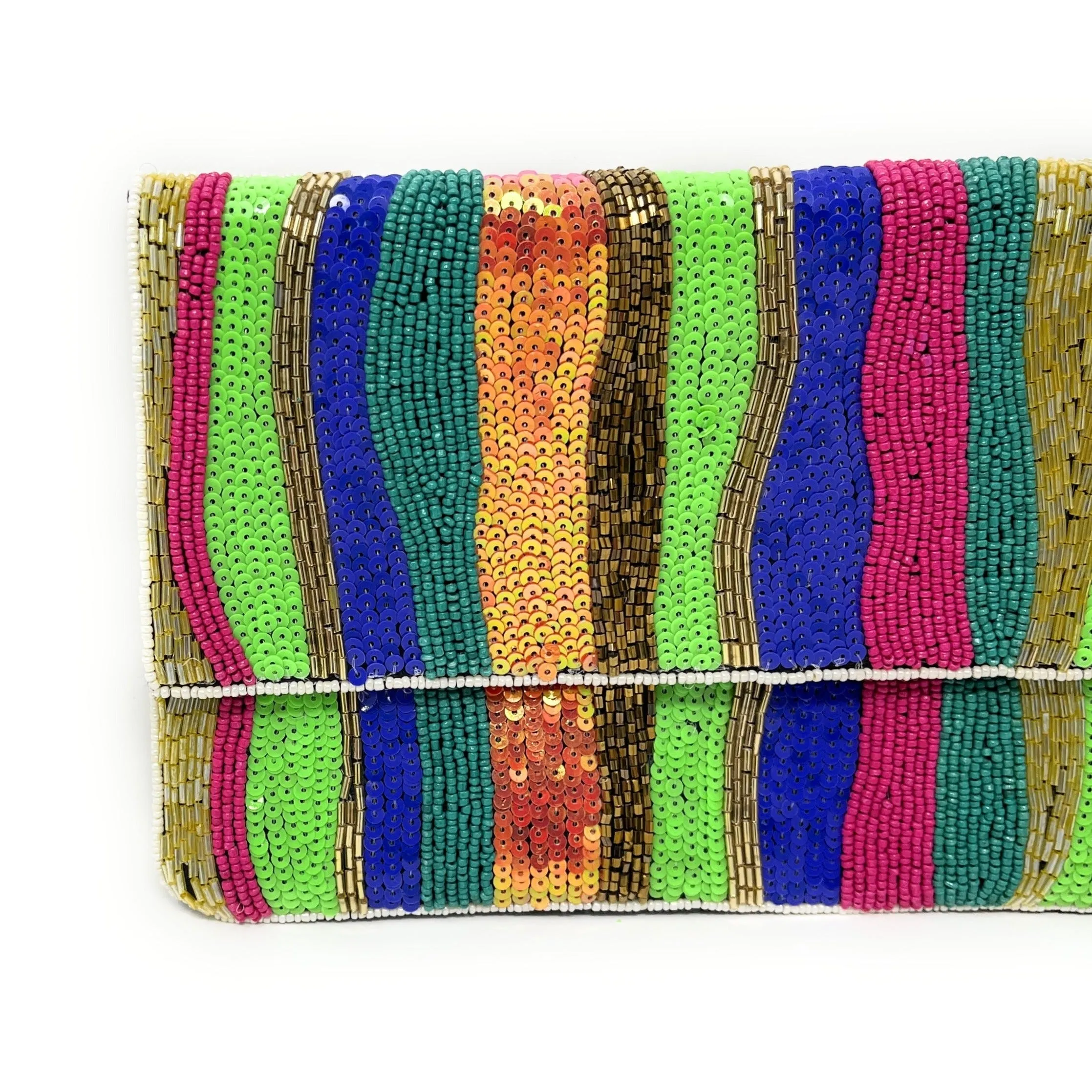 Multicolor Sequin Bead Clutch Purse