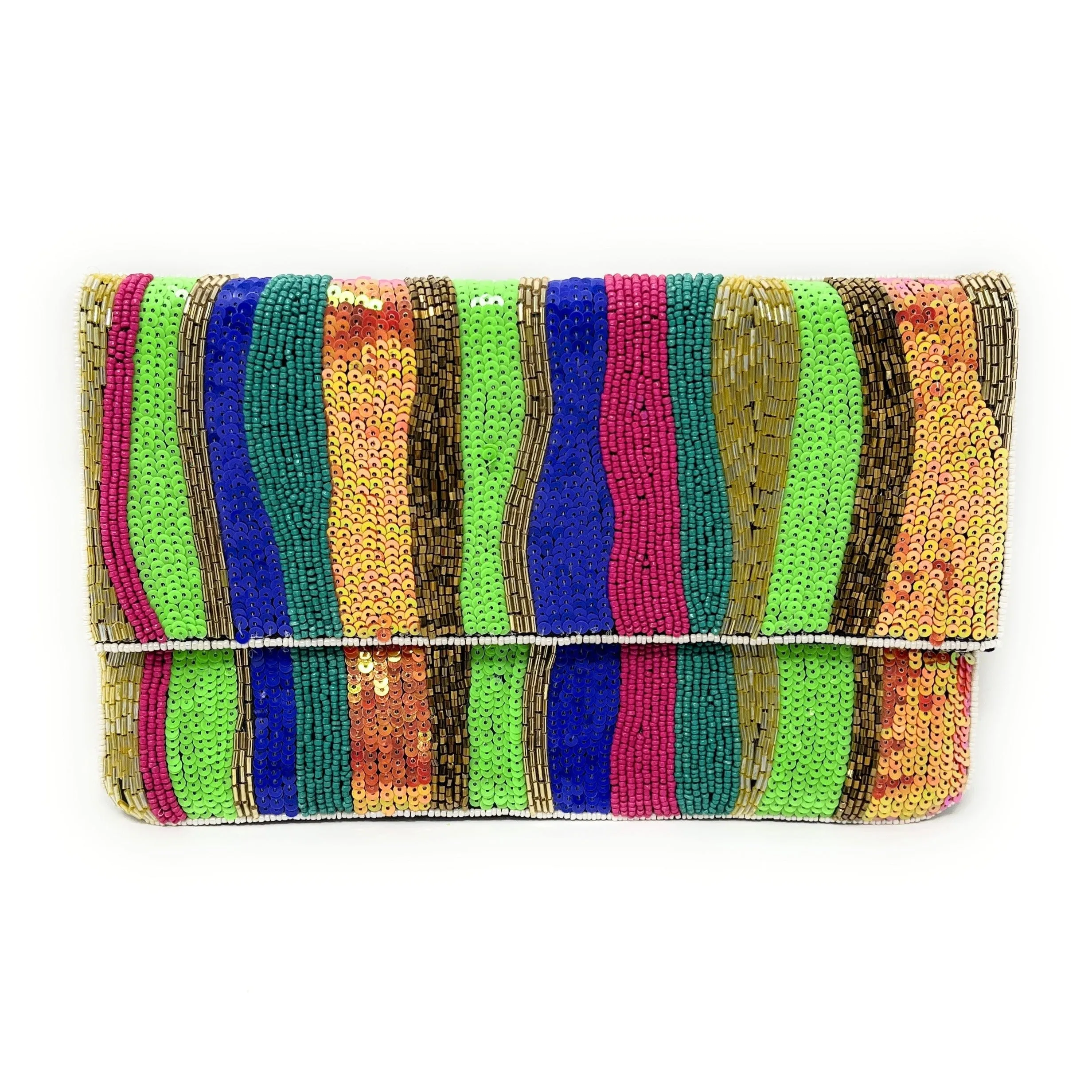 Multicolor Sequin Bead Clutch Purse