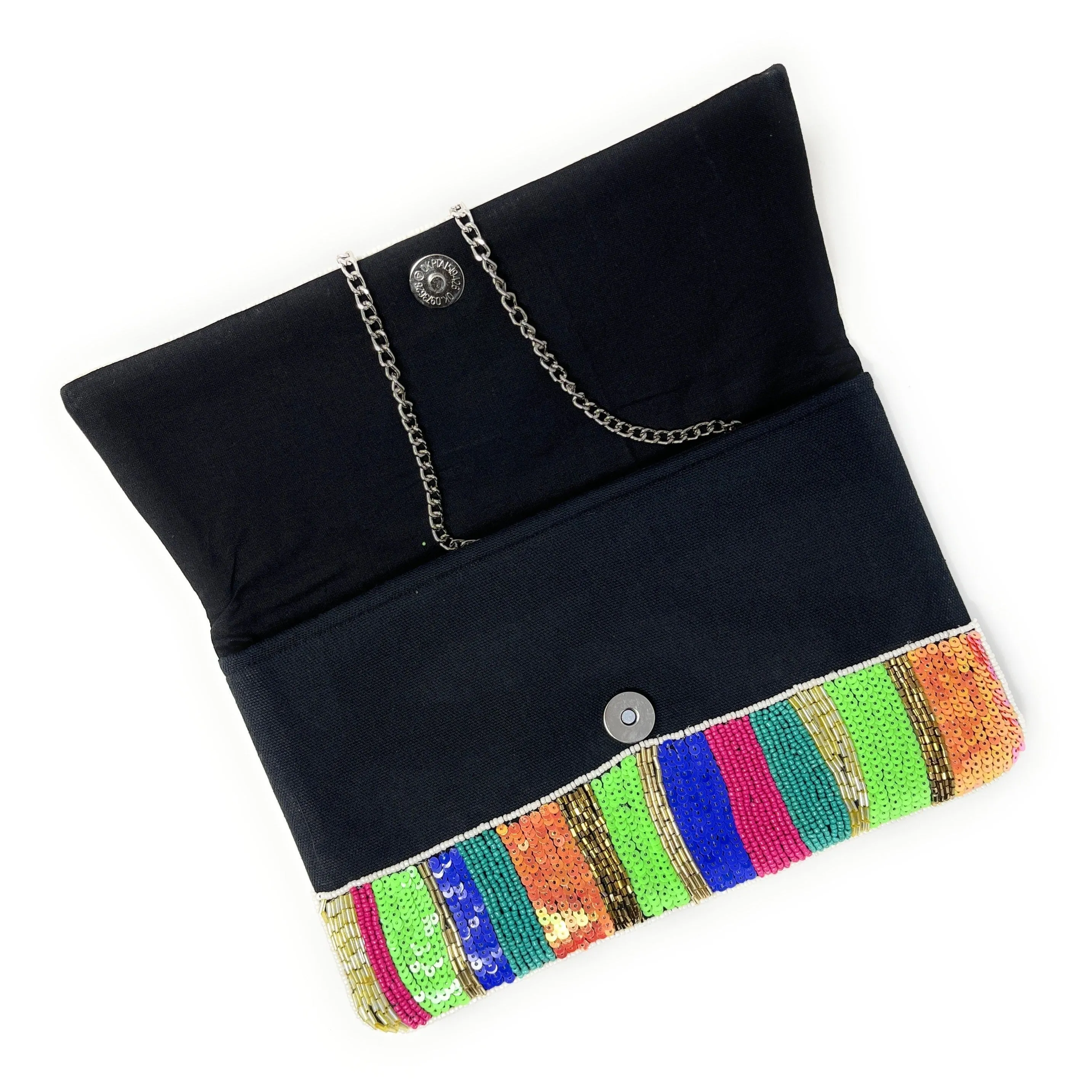 Multicolor Sequin Bead Clutch Purse