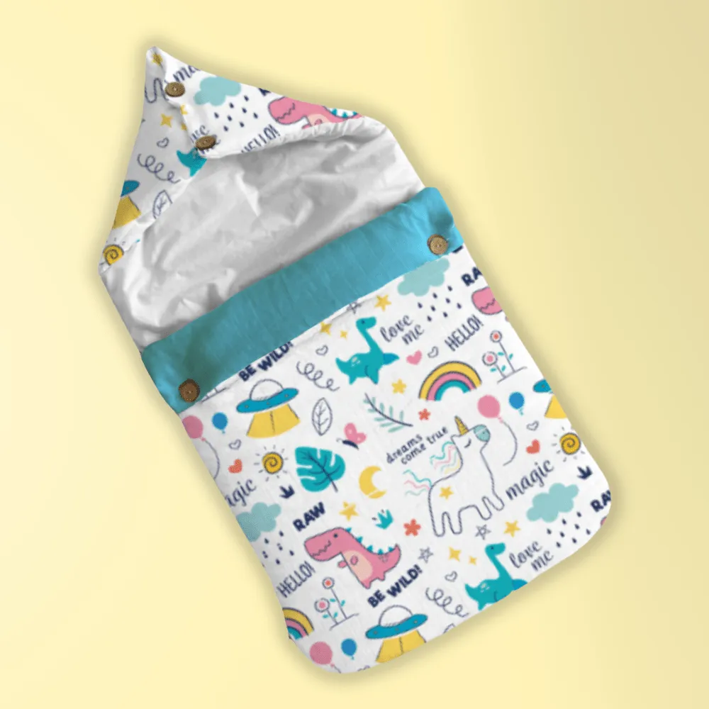 Mystic rainbow tale Muslin Carrier Nest / sleeping bag , 0-12 Months