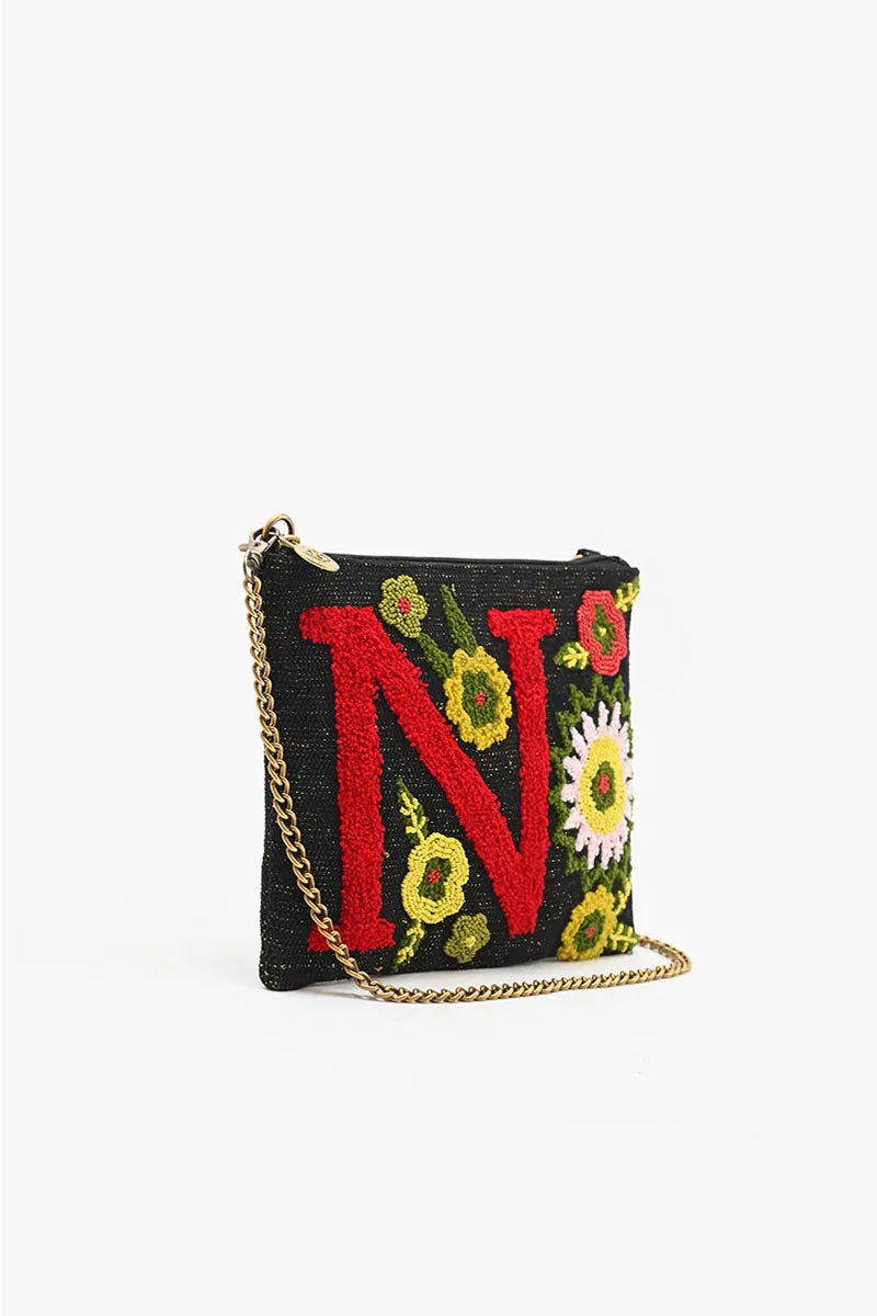 N Floral Crossbody Bag