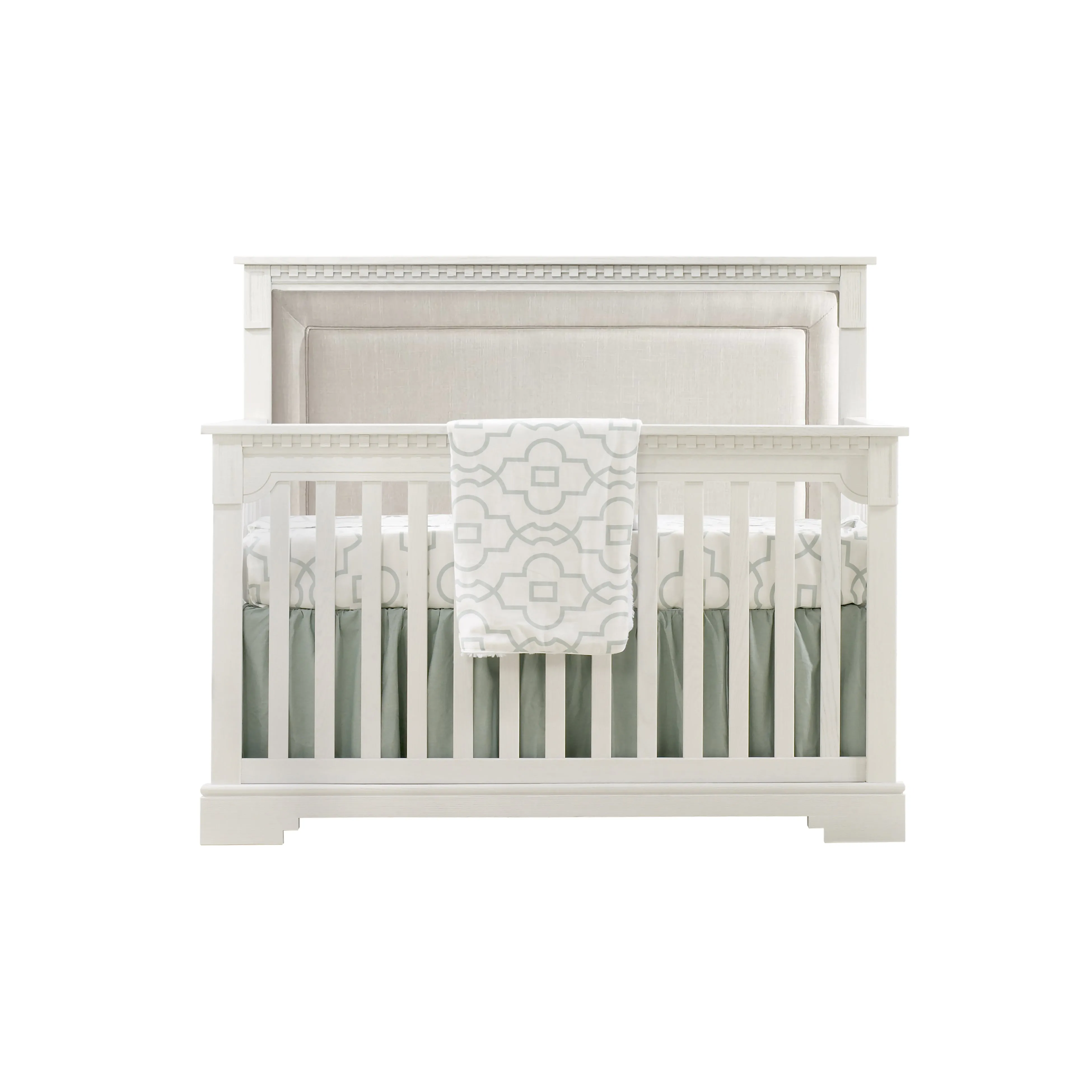 Natart Ithaca ''5-in-1'' Convertible Crib with Upholstered Panel