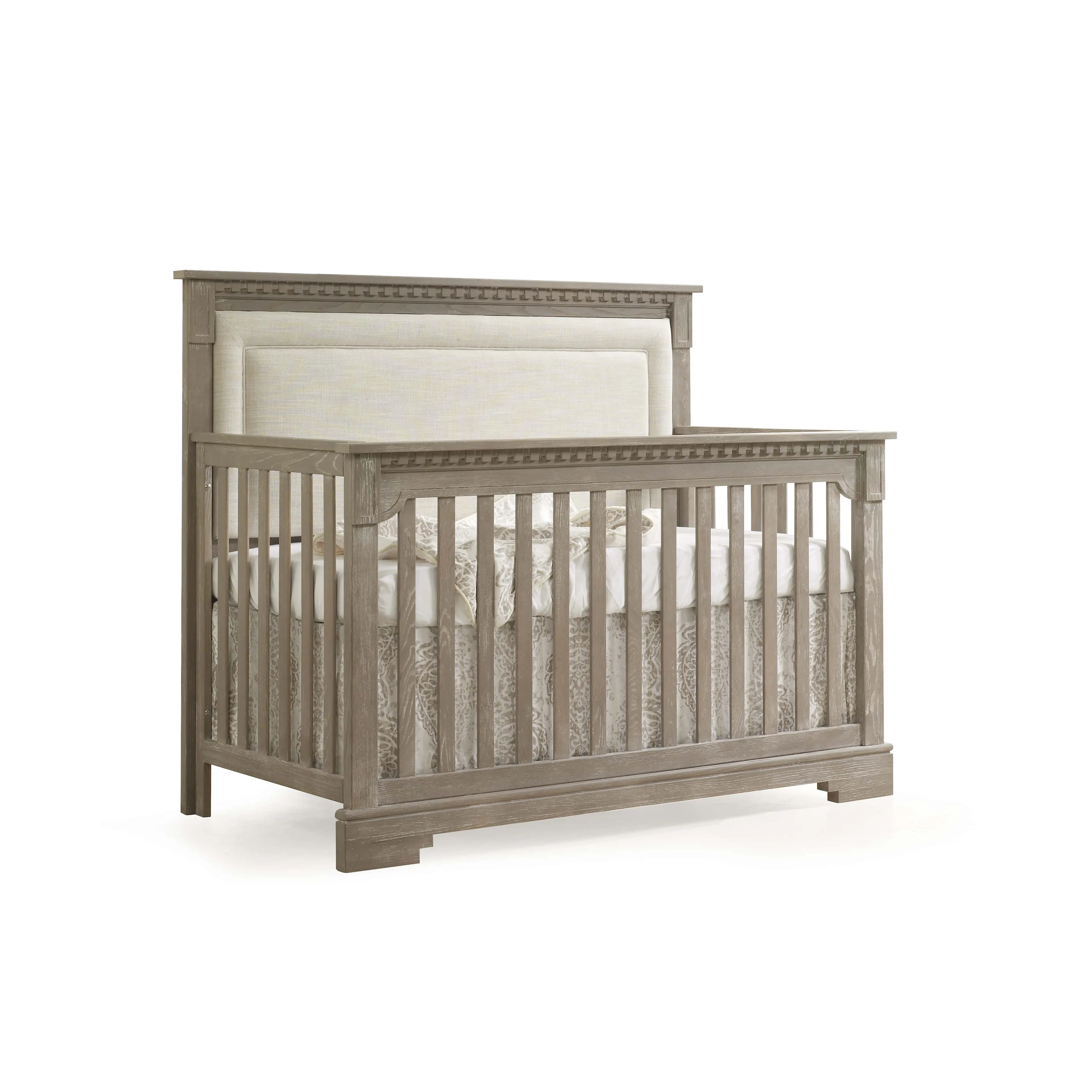 Natart Ithaca ''5-in-1'' Convertible Crib with Upholstered Panel