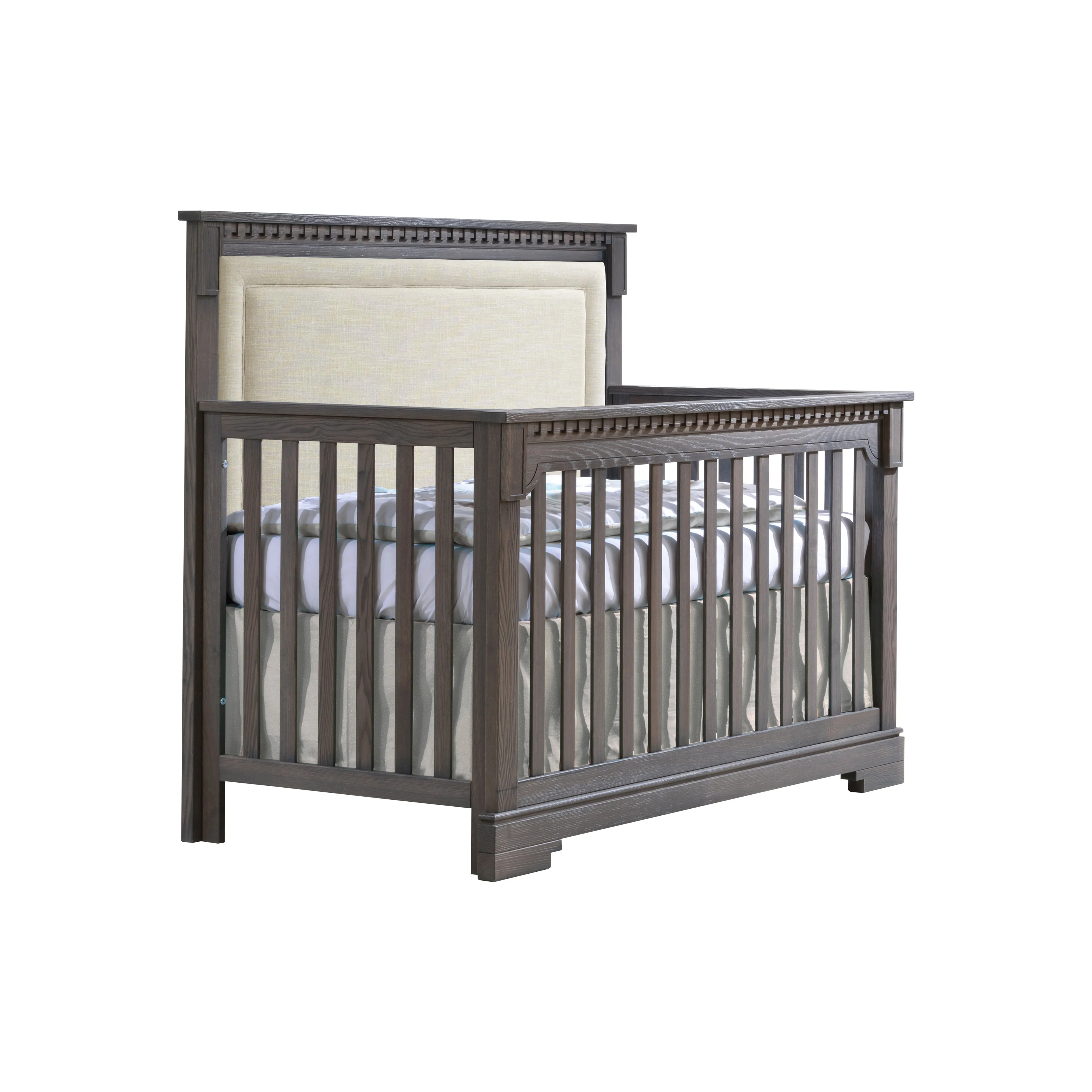 Natart Ithaca ''5-in-1'' Convertible Crib with Upholstered Panel