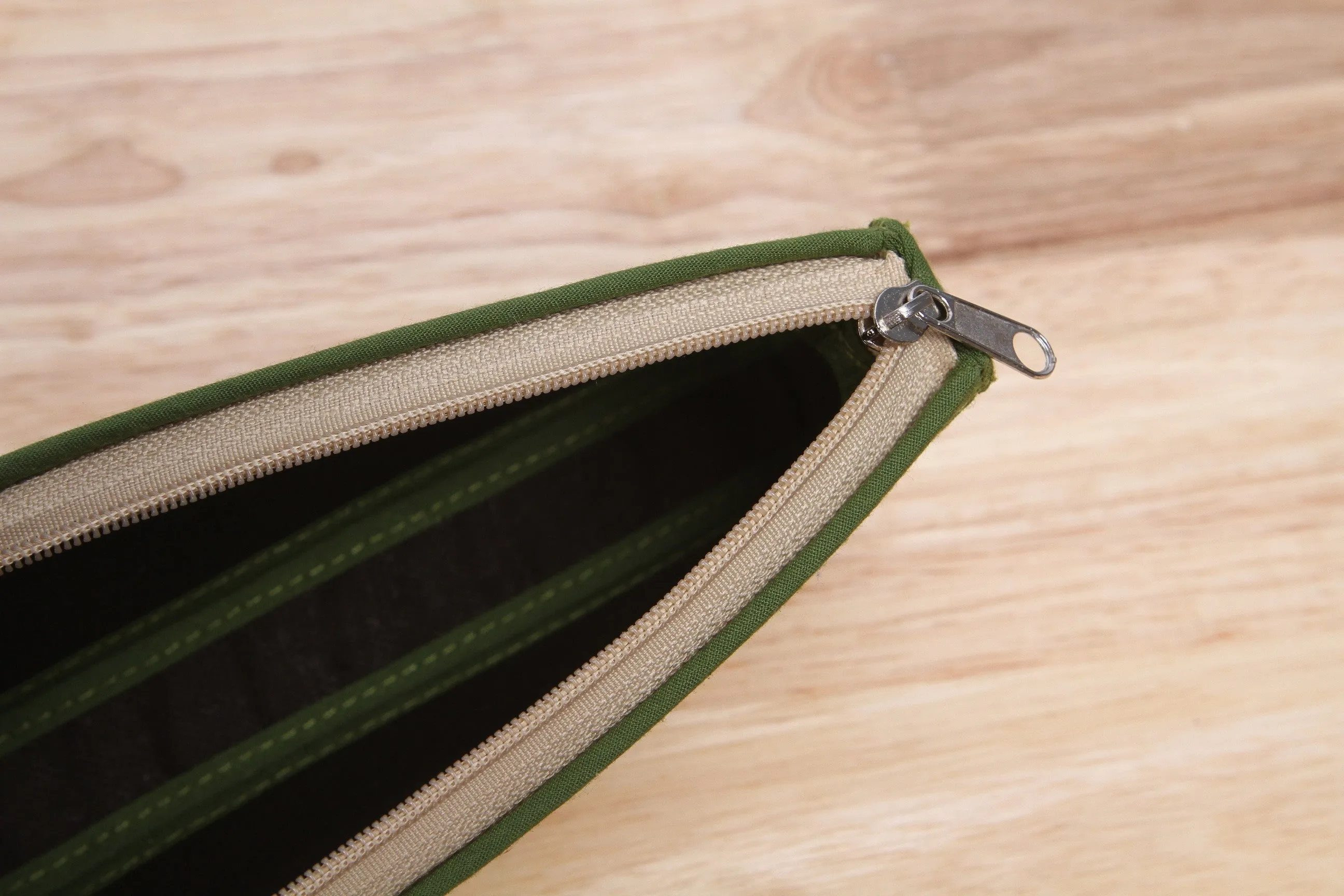 Nattira - Reed Woven Pencil Bag (Green)