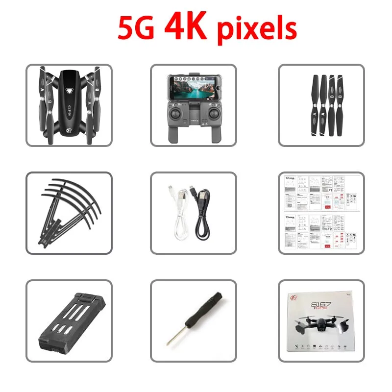 New Drone 4k HD Camera GPS Drone 5G WiFi FPV 1080P No Signal Return RC Helicopter Flight 20 Minutes Quadcopter Drone with Camera