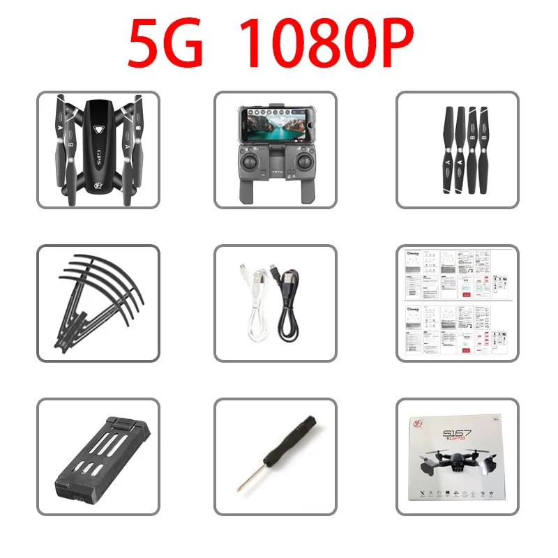 New Drone 4k HD Camera GPS Drone 5G WiFi FPV 1080P No Signal Return RC Helicopter Flight 20 Minutes Quadcopter Drone with Camera