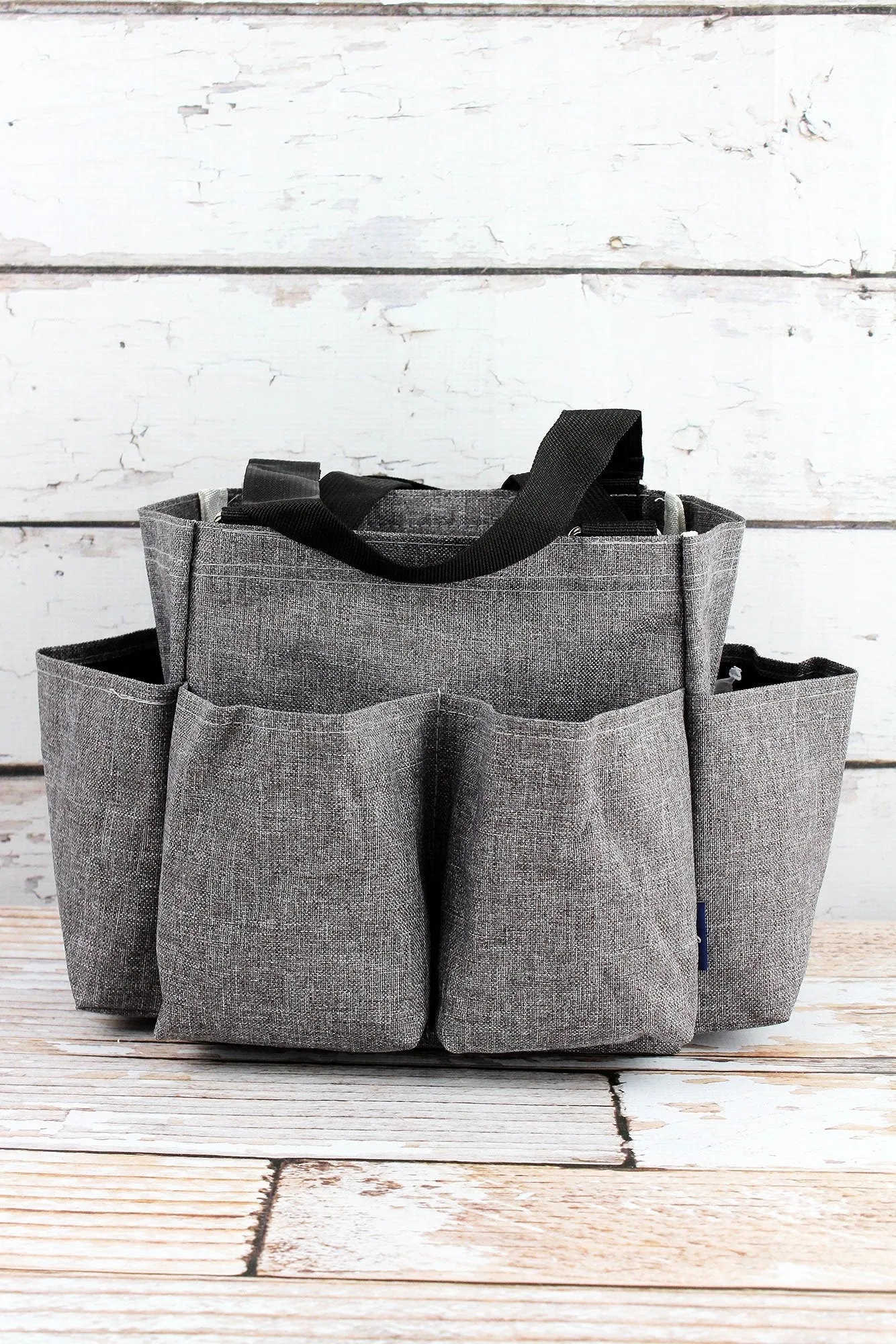 NGIL Steel Gray Crosshatch Organizer Tote