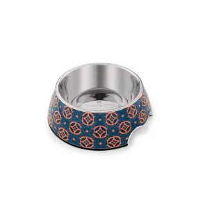 Ohpopdog Peranakan Inspired Baba Navy 150 Non-Slip Dog Feeding Bowl