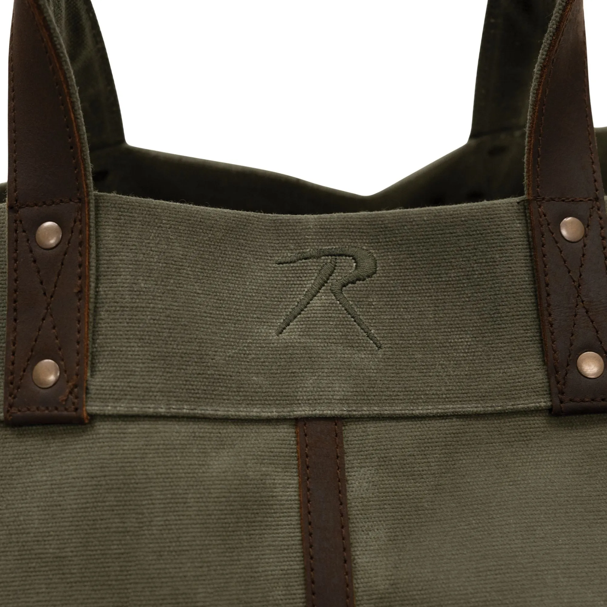 Olive Drab - Wax Canvas Log Carrier – Indoor/Outdoor Firewood Bag – Great for Campfires and Fireplaces