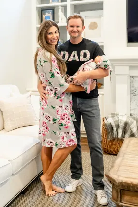 Olivia Robe & Swaddle & Dad T Shirt