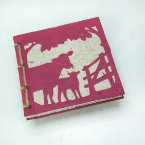 On The Farm - Cow & Baby - Burgundy - Twine Eco-friendly Journal