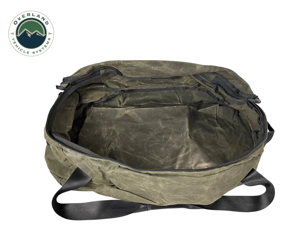 Overland Vehicle Systems Large Duffle With Handle And Straps - #16 Waxed Canvas