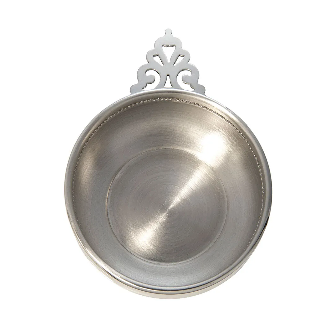 Pewter Beaded Edge Baby Porringer