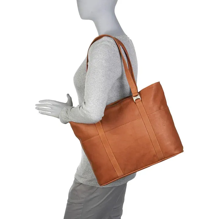 Piel Leather Computer Tote Bag Assorted Colors