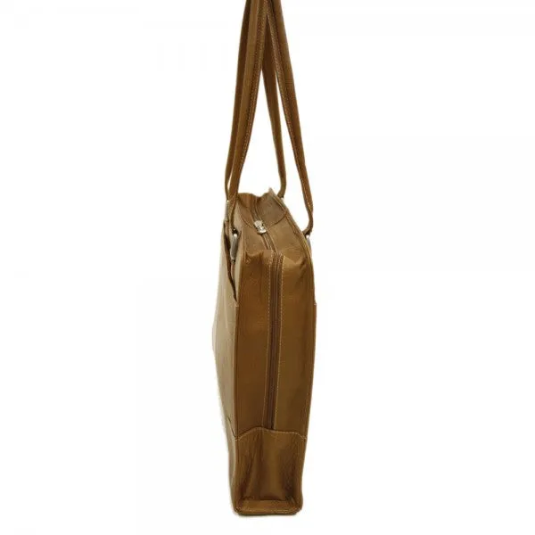 Piel Leather Hardside Shoulder Tote Bag