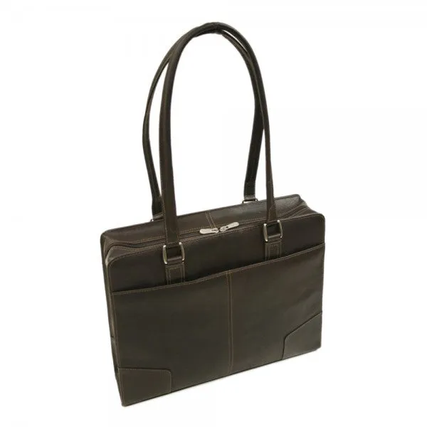 Piel Leather Hardside Shoulder Tote Bag