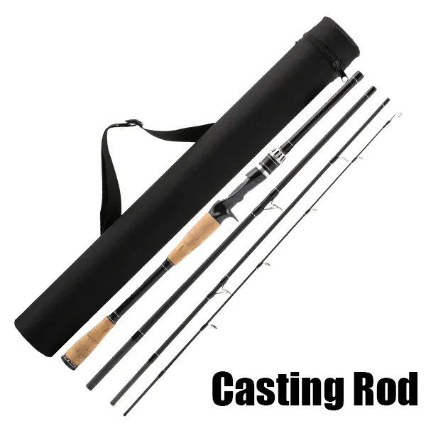 Power Carbon Fiber Spinning/Casting Travel Rod