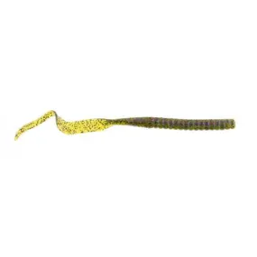 PowerBait Power Worm Soft Bait - 10" Length, Watermelon Purple Red Fleck, Per 8