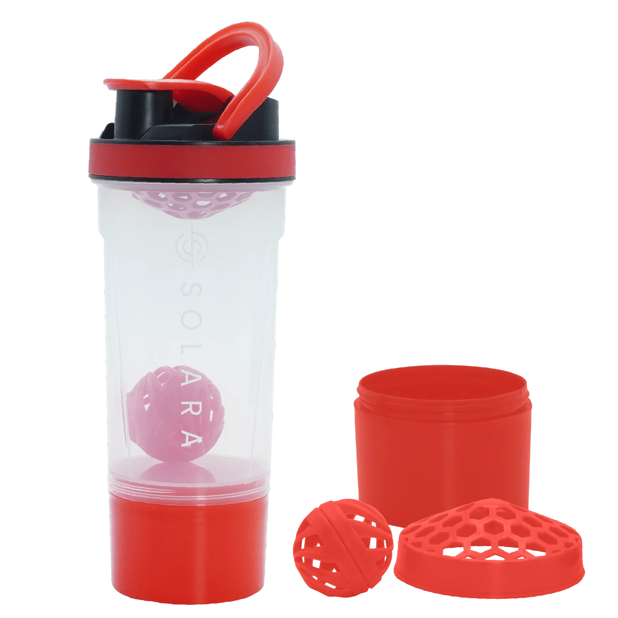 Protein Shaker Bottle with Shaker Ball & Mixing Grid -650 ML