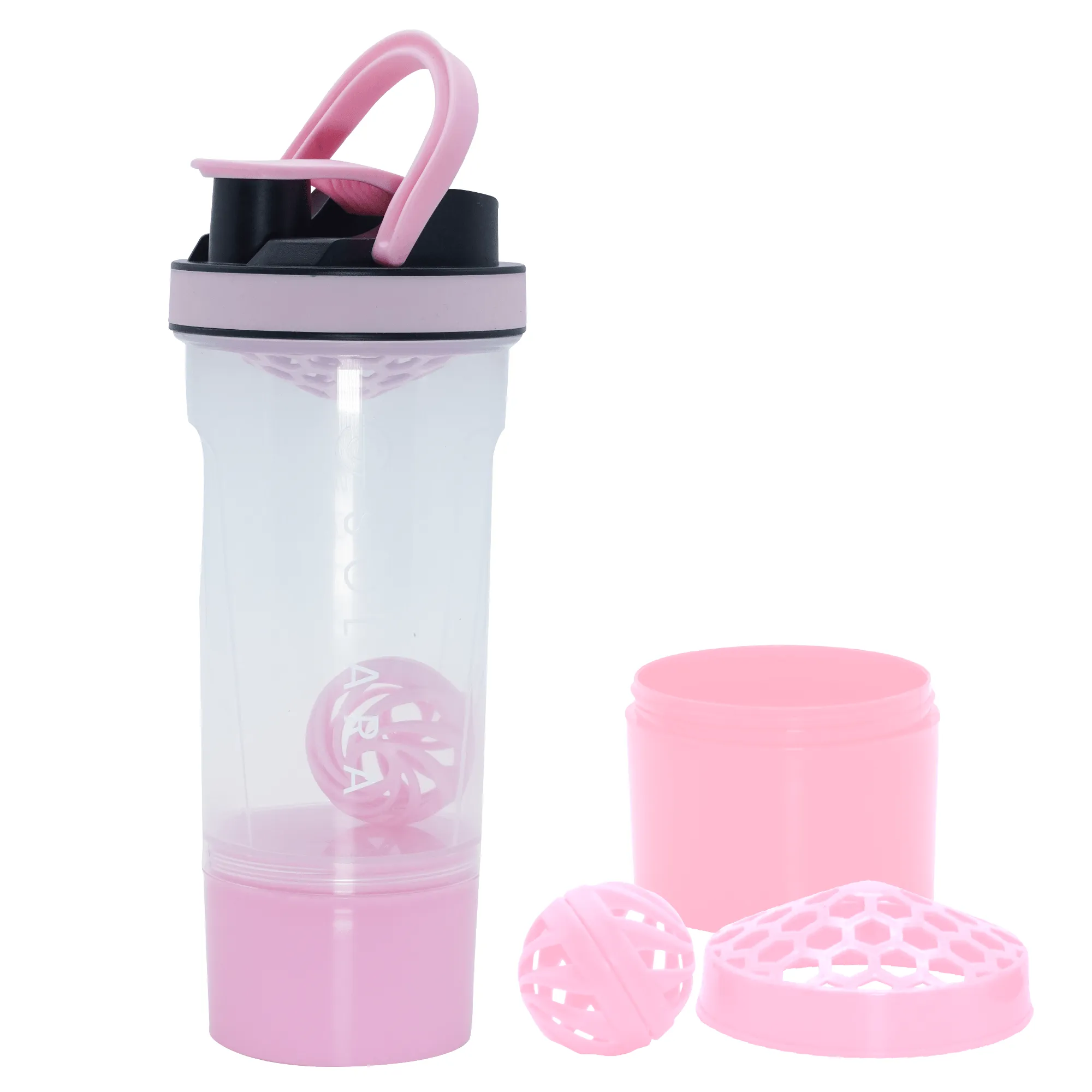 Protein Shaker Bottle with Shaker Ball & Mixing Grid -650 ML