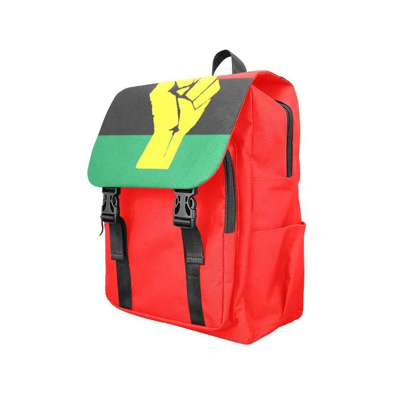 RBG Flag w/ Yellow Fist Shoulders Bookbag