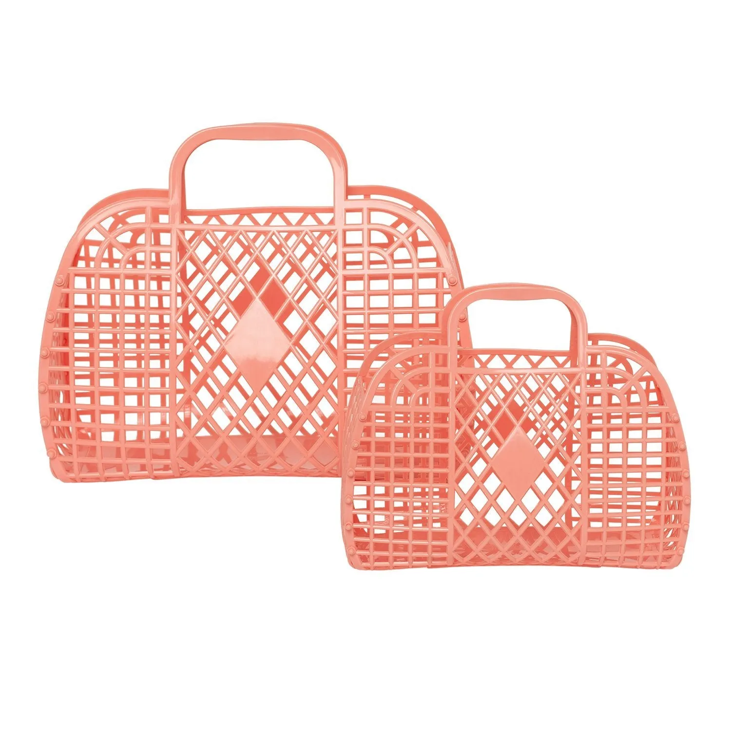 Retro Basket - Large Peach