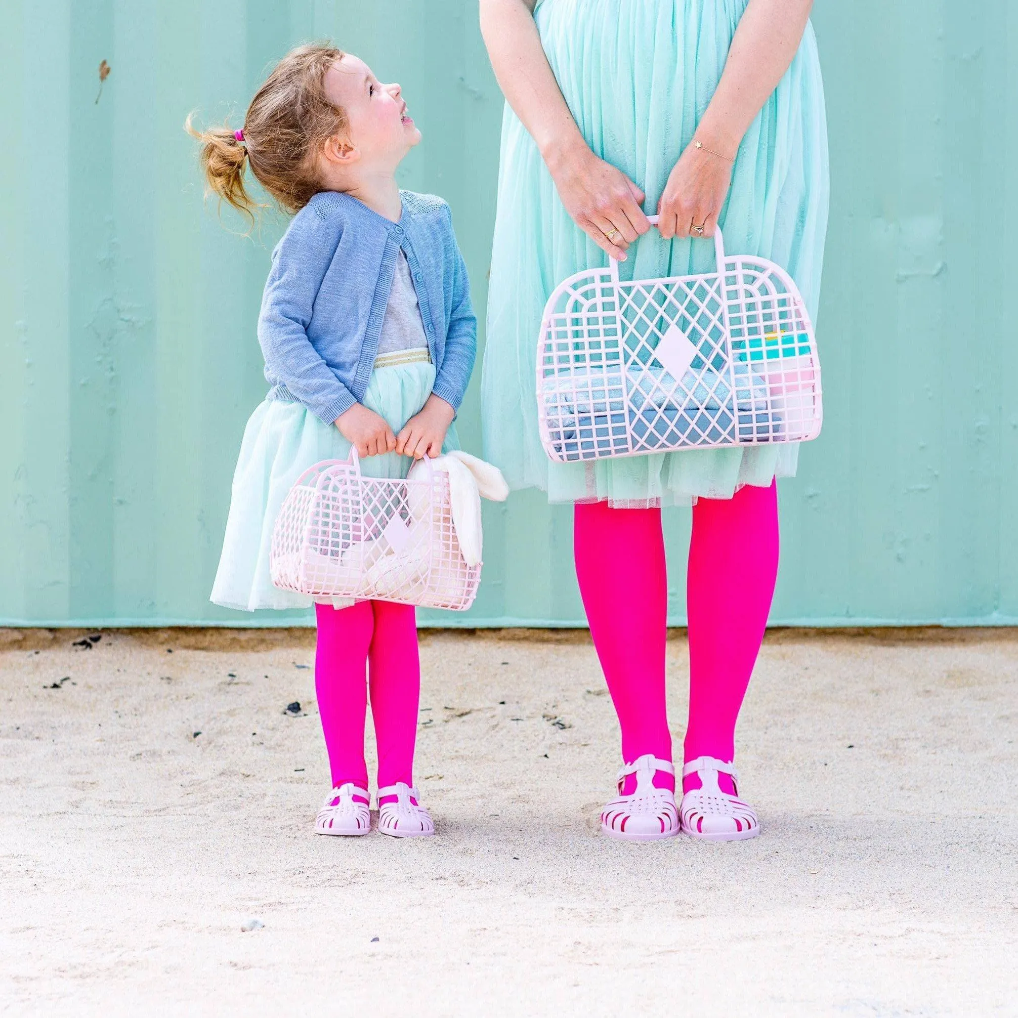 Retro Basket - Small Bubblegum Pink