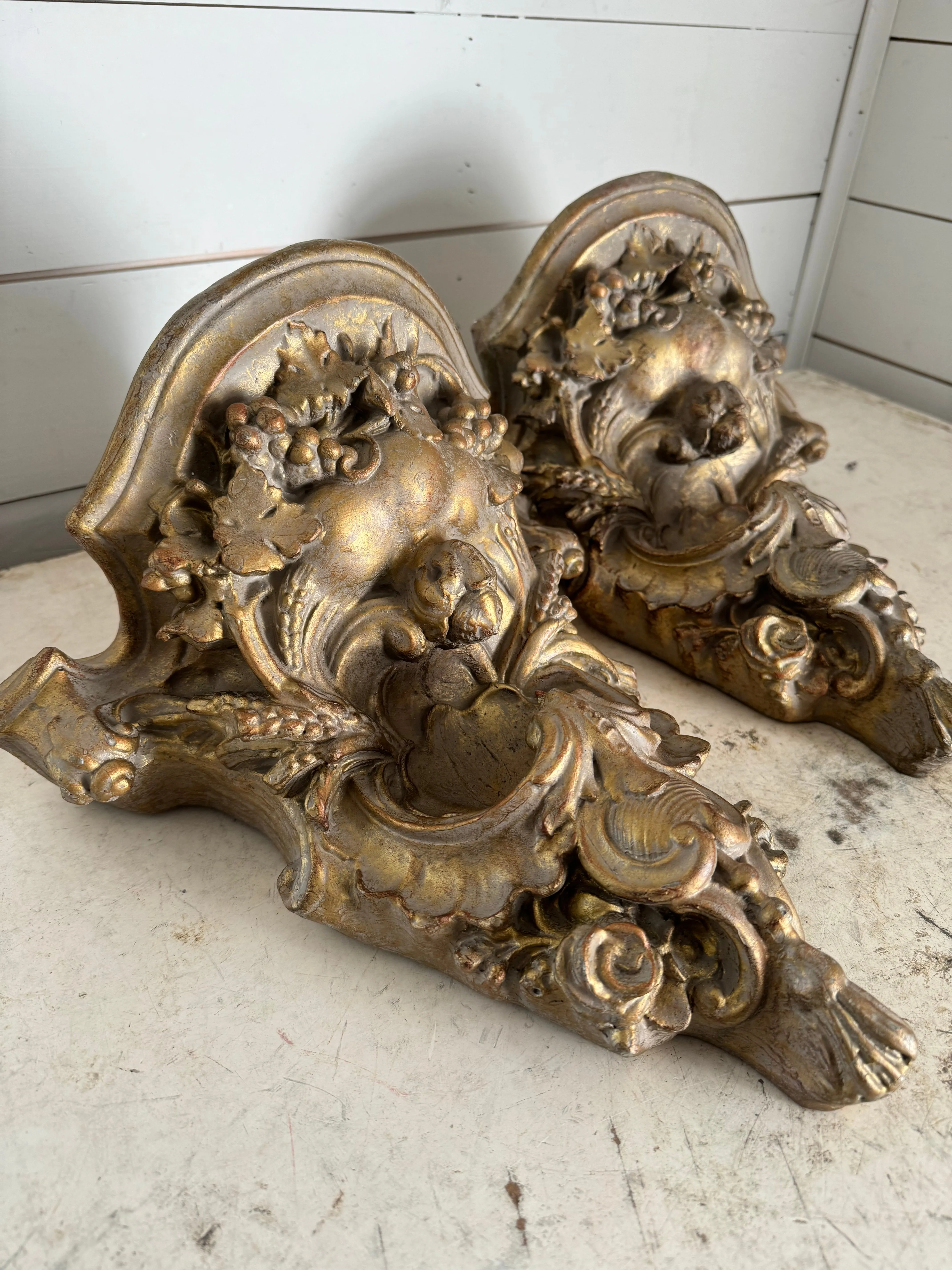 Set of Ornate Corbel Shelves