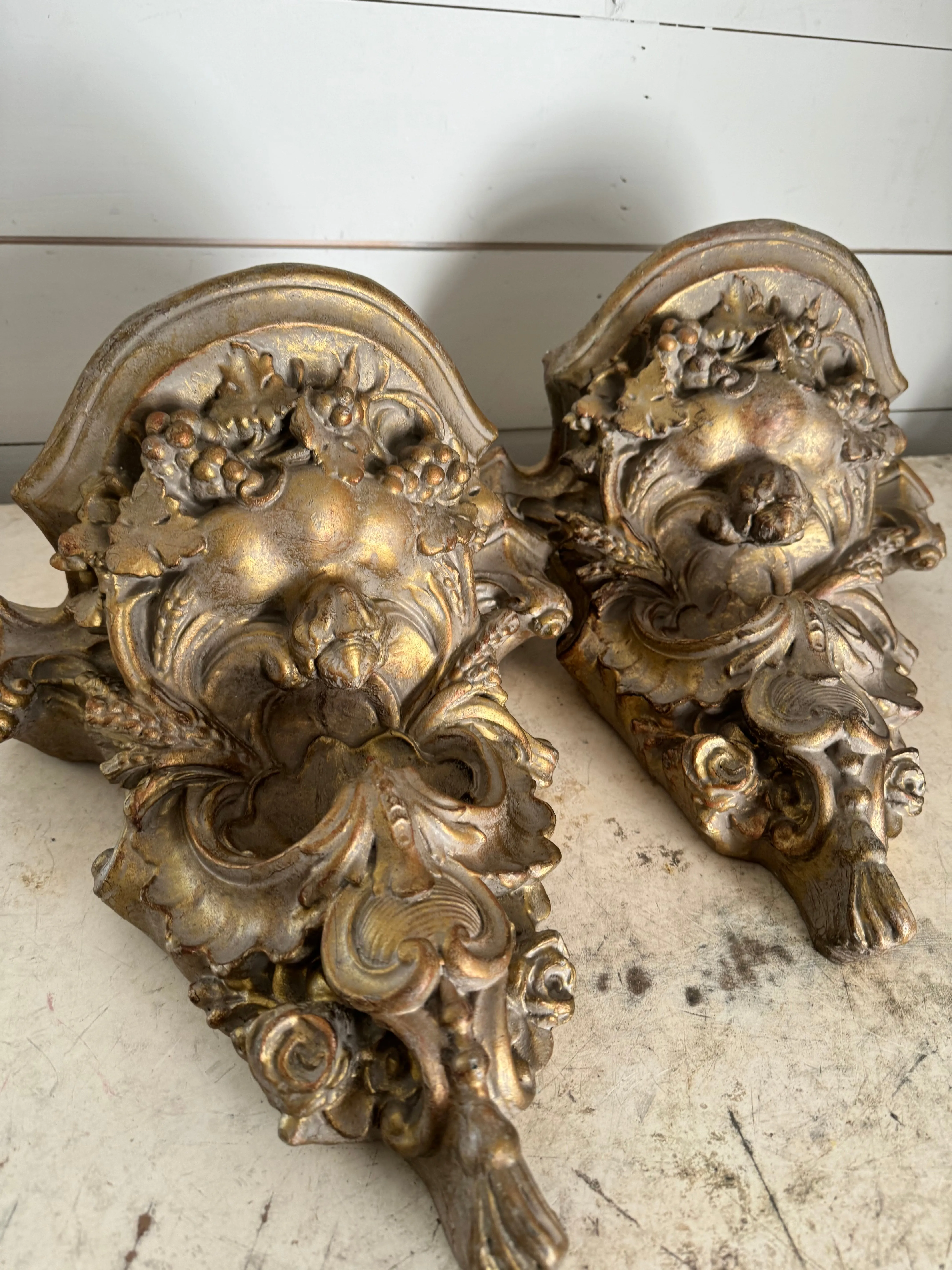 Set of Ornate Corbel Shelves