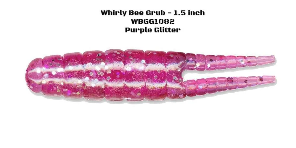 Slider Fishing Whirly Bee Grub - 1.5 Inch