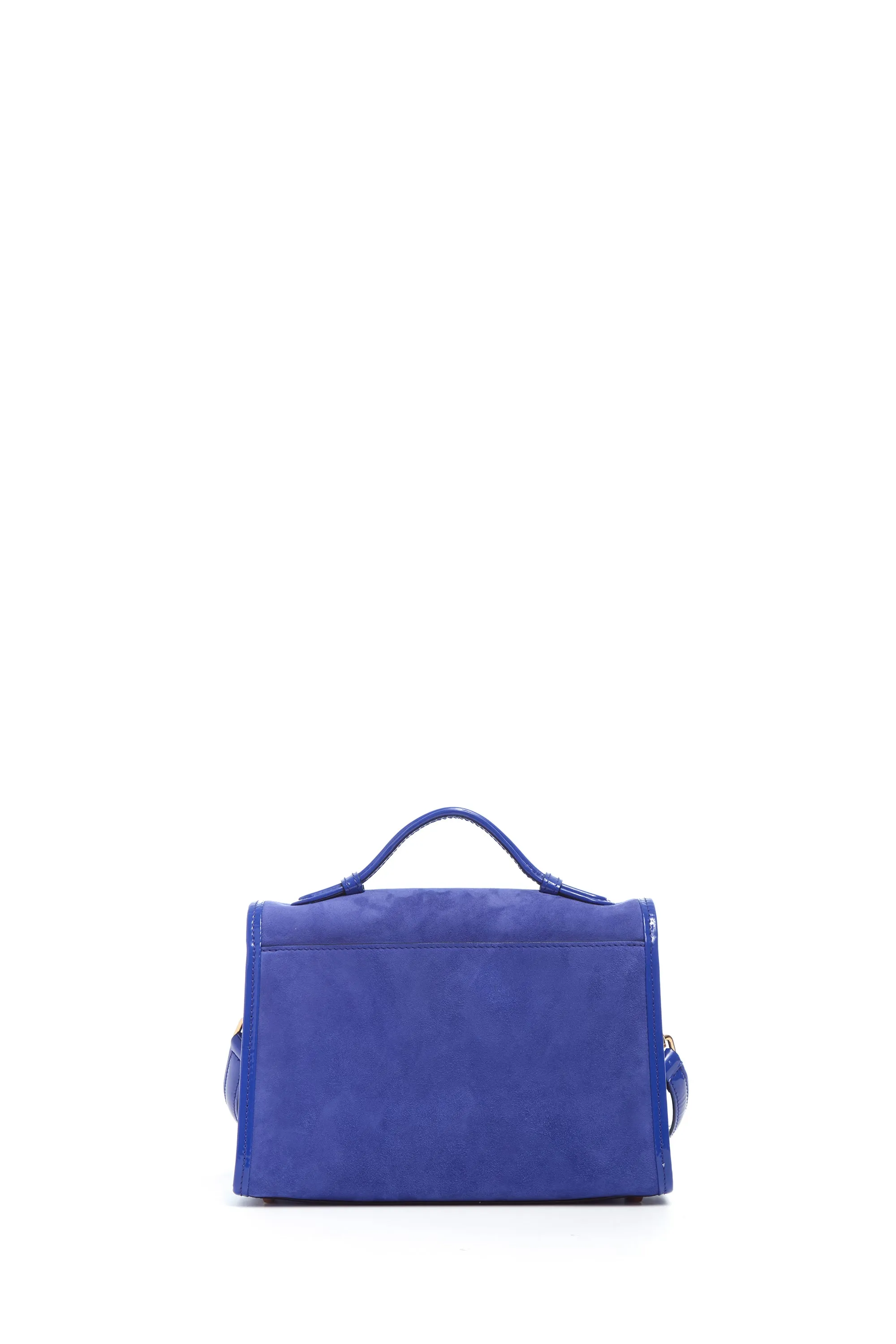 Small Leonora Flap Bag in Cobalt Suede