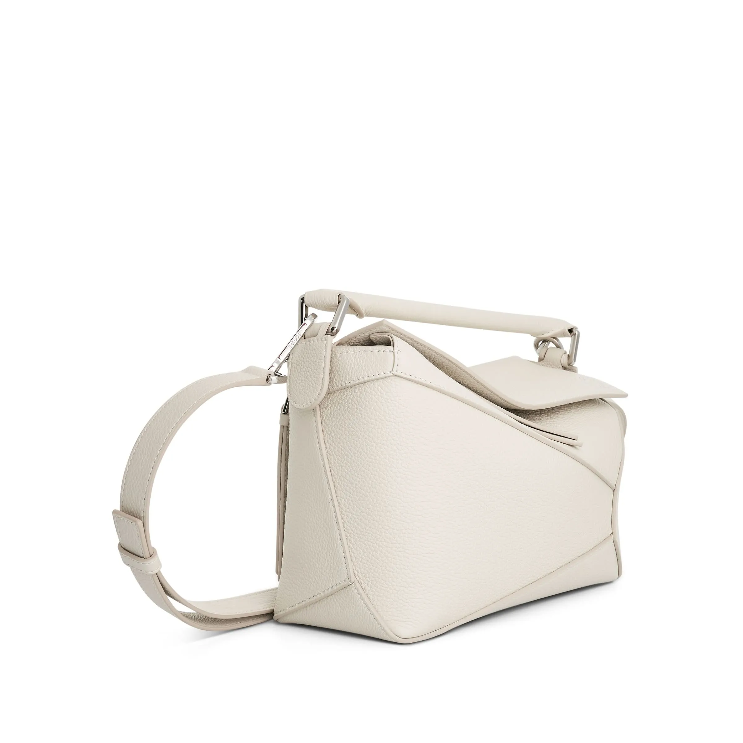 Small Puzzle Edge Bag in Soft White