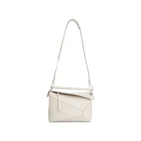 Small Puzzle Edge Bag in Soft White