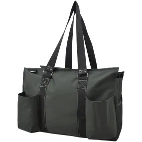 Solid Gray NGIL Zippered Caddy Large Organizer Tote Bag