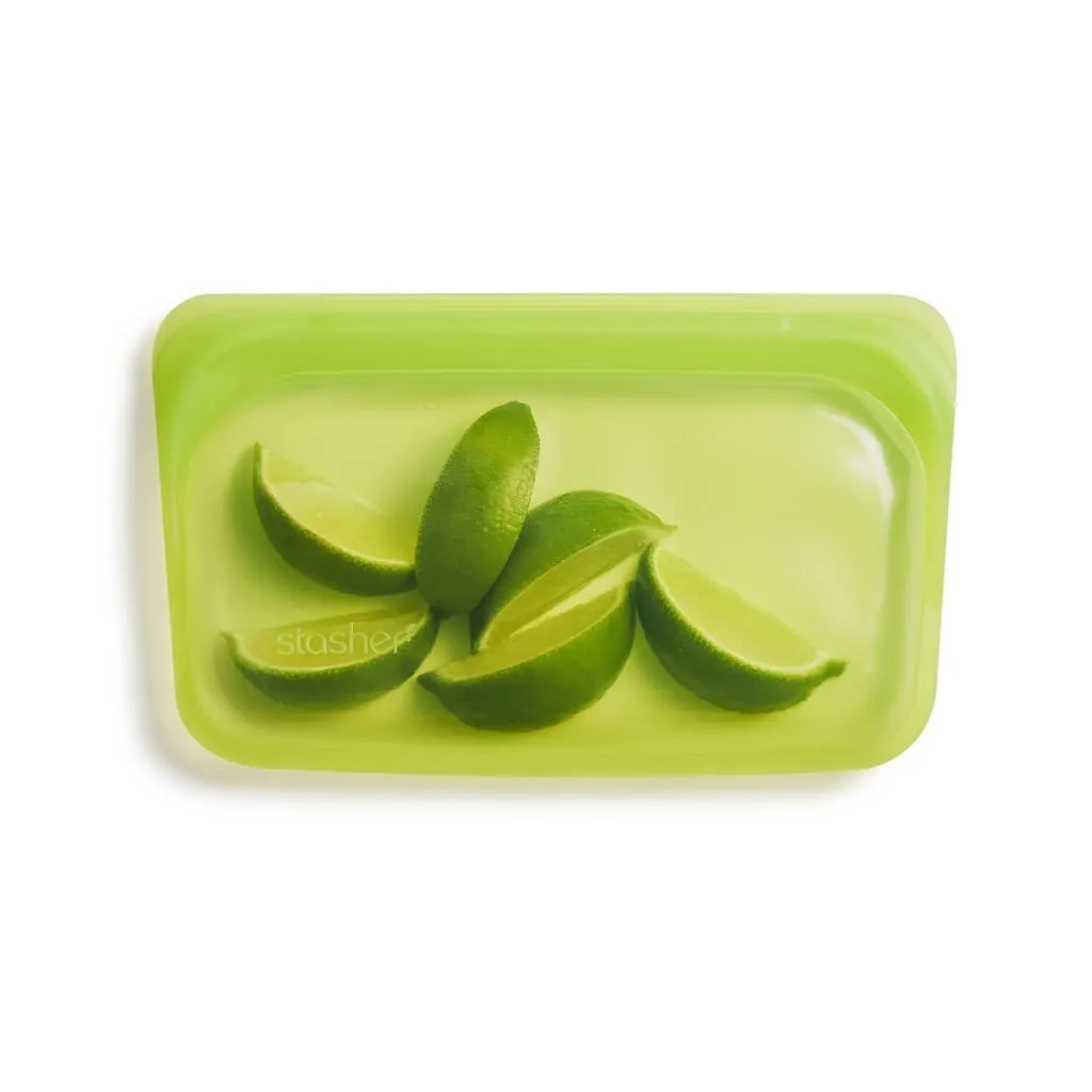 Stasher Reusable Silicone Snack Bag (Small) - Lime