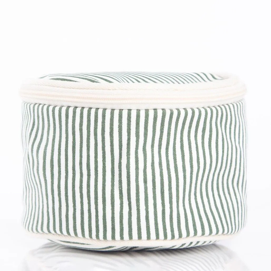 Stripes Round Case - Myrtle Green