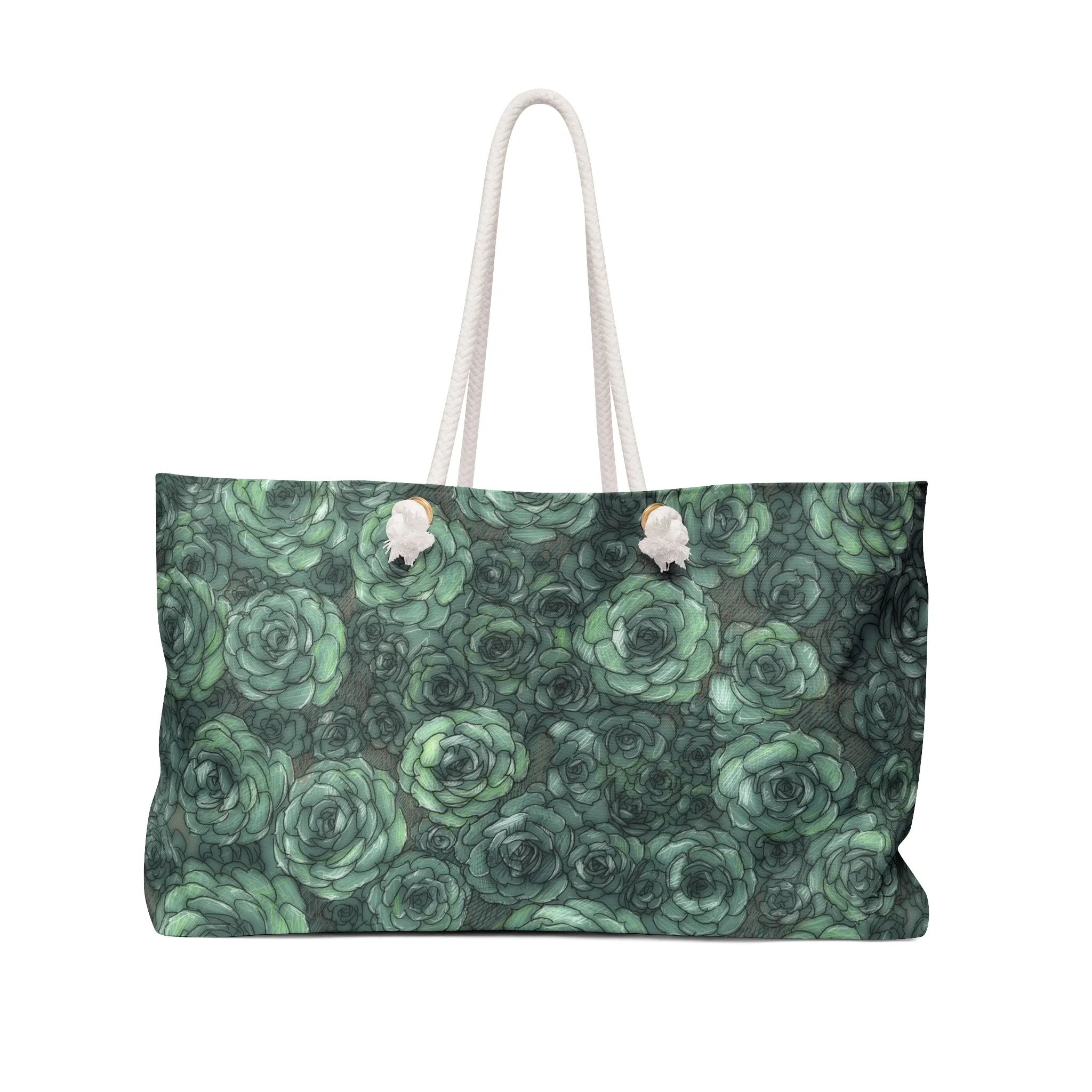 Succulent Pattern Weekender Bag