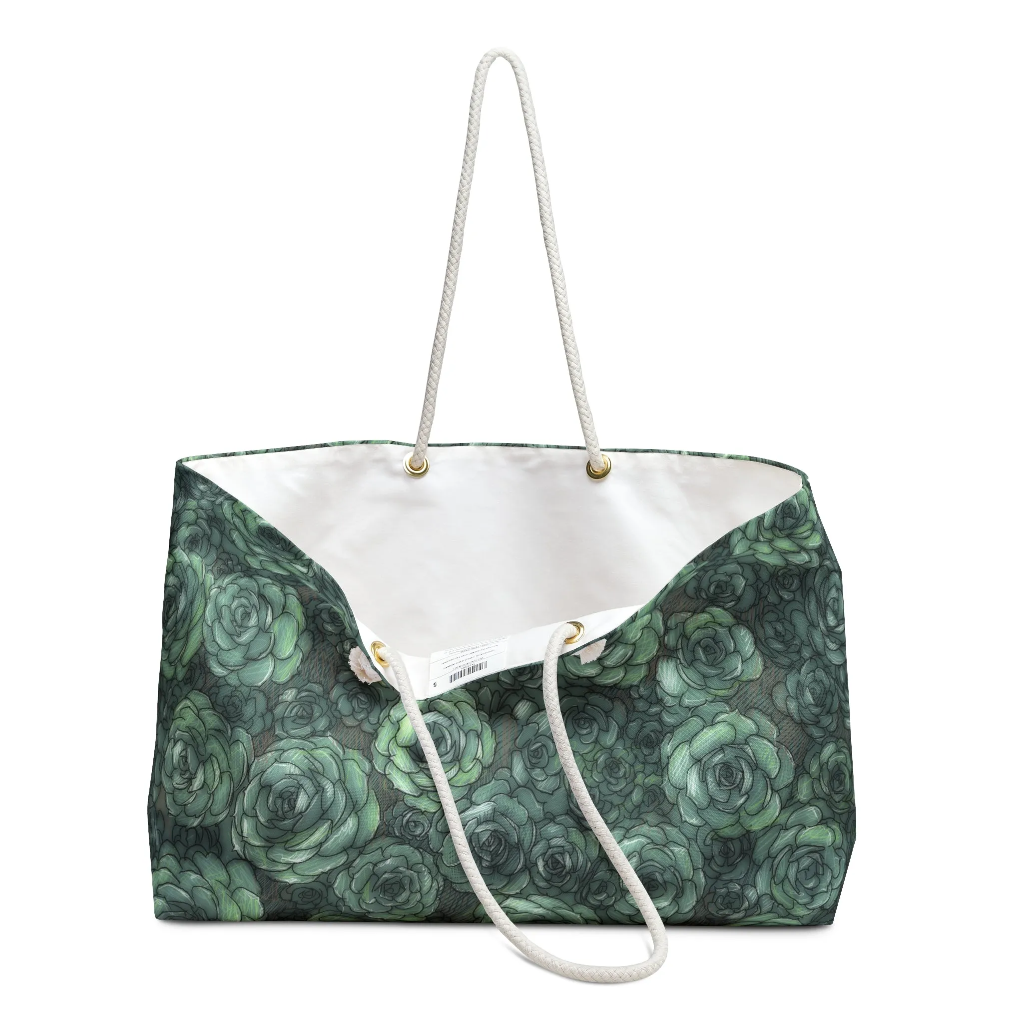 Succulent Pattern Weekender Bag